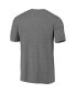 Фото #4 товара Men's Heathered Gray Miami Hurricanes Throwback Helmet Tri-Blend T-shirt