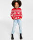 Фото #1 товара Holiday Lane Little Girls Festive Fair Isle Sweater, Created for Macy's