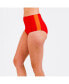 Фото #2 товара Women's Plus Size Color Block High-Waisted Bikini Bottom