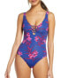 Фото #1 товара Tommy Bahama 251366 Women's Oasis Blossoms One-Piece Swimsuit Size 6