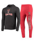 Фото #1 товара Пижама Concepts Sport Texas Tech Red Raiders Hoodie T-shirt Jogger Pants