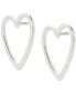 ფოტო #3 პროდუქტის Silver-Tone Open Heart Stud Earrings