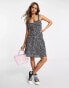 Фото #4 товара Pimkie mini dress in black floral print