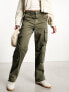 Фото #7 товара New Look oversized cargo trouser in khaki