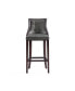 Фото #2 товара Барный стул с подлокотниками Manhattan Comfort Fifth Avenue 19" из бука с искусственной кожей