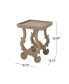 French Country Accent Table with Intricate Details and Charming Finish