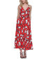 ფოტო #6 პროდუქტის Floral-Print Lace-Up Midi Dress