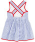 ფოტო #2 პროდუქტის Toddler Girls Cotton Seersucker Crisscross-Back Sundress