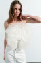 Maxi organza fan bodysuit