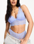 ASOS DESIGN Sienna lace longline padded bralette in cornflower blue