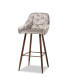 Catherine Modern and Contemporary Velvet Fabric Upholstered 4 Piece Bar Stool Set