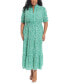 ფოტო #1 პროდუქტის Plus Size Floral-Print Tiered Maxi Dress