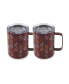 Фото #6 товара 16 oz Fall Leaves Insulated Coffee Mugs Set, 2 Piece