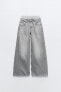 Low-rise wide-leg trf boxer jeans