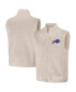 ფოტო #1 პროდუქტის Men's NFL x Darius Rucker Collection by Oatmeal Buffalo Bills Full-Zip Sweater Vest