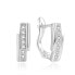 Фото #1 товара Fashion silver earrings with zircons AGUC1439