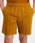 Фото #3 товара Men's Textured Cotton Drawstring Three-Pocket Shorts, Created for Macy's