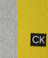 ფოტო #3 პროდუქტის Men's Thick Wool Blend Side Stripe Logo Scarf