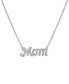 ფოტო #1 პროდუქტის Diamond Mom Pendant Necklace (1/4 ct. t.w.) in Sterling Silver