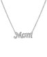 Фото #1 товара Macy's diamond Mom Pendant Necklace (1/4 ct. t.w.) in Sterling Silver