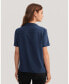 Women's V Neck Half-Sleeve Notch Silk Shirt