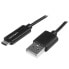 Фото #2 товара StarTech.com Micro-USB Cable with LED Charging Light - M/M - 1m (3ft), 1 m, USB A, Micro-USB B, USB 2.0, 480 Mbit/s, Black