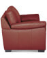 Фото #11 товара Lothan 79" Leather Apartment Sofa with 2 Cushions, Created for Macy's