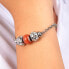 Decent steel bracelet with Drops crystals SCZ1129