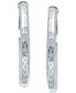 ფოტო #3 პროდუქტის Medium Patterned Hoop Earrings in Sterling Silver, 40mm, Created for Macy's
