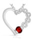 ფოტო #2 პროდუქტის Sterling Silver Genuine Ruby Heart DNA Necklace