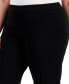 ფოტო #4 პროდუქტის Plus Size Textured Knit Straight-Leg Pull-On Pants