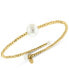 ფოტო #1 პროდუქტის EFFY® Cultured Freshwater Pearl (3 & 8mm) Coil Bracelet in 14k Gold