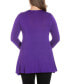 ფოტო #5 პროდუქტის Women's Plus Size Poised Swing Tunic Top