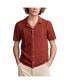 ფოტო #4 პროდუქტის Men's Crochet Camp Collar Short Sleeve Shirt