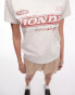 Topshop graphic license Honda shruken tee in ecru XS - EU 32-34 - фото #3