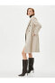 Фото #2 товара Пальто Koton Long Coat Double-Breasted Button Closure Belted