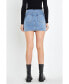 ფოტო #3 პროდუქტის Women's Pocket Denim Mini Skirt