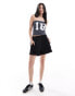 COLLUSION bandeau top with sports graphic in black