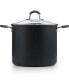 Фото #2 товара Nonstick Stockpot Soup pot with Lid Professional Hard Anodized 10 Quart, Oven safe - Stay Cool Handles, Black