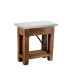 Фото #3 товара Millwork Wood and Zinc Metal End Table with Shelf