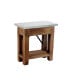 Millwork Wood and Zinc Metal End Table with Shelf