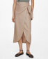ფოტო #1 პროდუქტის Women's Bow Linen Skirt