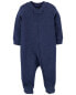 Фото #1 товара Baby 1-Piece Navy Sleep & Play Pajamas 3M