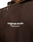 Фото #2 товара Jack & Jones oversize hoodie with originals logo in brown