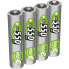 Ansmann Blister 4 X Accu - AAA - 550 mAh - AAA / HR03 - Nickel-Metal Hydride (NiMH) - 1.2 V - 550 mAh - Silver