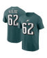Men's Jason Kelce Midnight Green Philadelphia Eagles Player Name and Number T-shirt