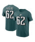 ფოტო #1 პროდუქტის Men's Jason Kelce Midnight Green Philadelphia Eagles Player Name and Number T-shirt