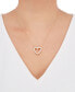 ფოტო #6 პროდუქტის Cubic Zirconia Heart Pendant Necklace in Sterling Silver