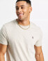 Фото #1 товара Polo Ralph Lauren icon logo t-shirt in beige marl