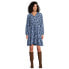 Фото #3 товара Time and Tru Mini Dress Women's Size XXL Blue Pockets Long Sleeve Pullover Rayon